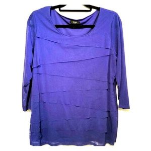 Alfani - Blue Long Sleeve Blouse